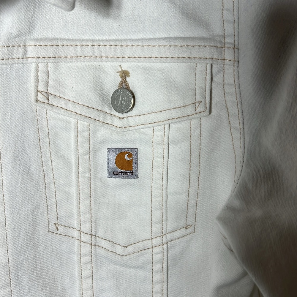 Carhartt White Jacket Sz Large 12/14 - Picture 4 of 12